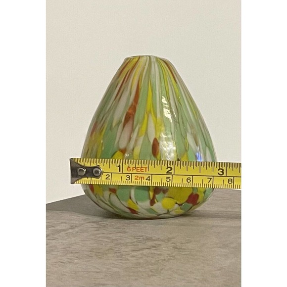 Confetti Swirled Art Glass Oil / Reed Diffuser or Bud Vase Handblown - Picture 10 of 10